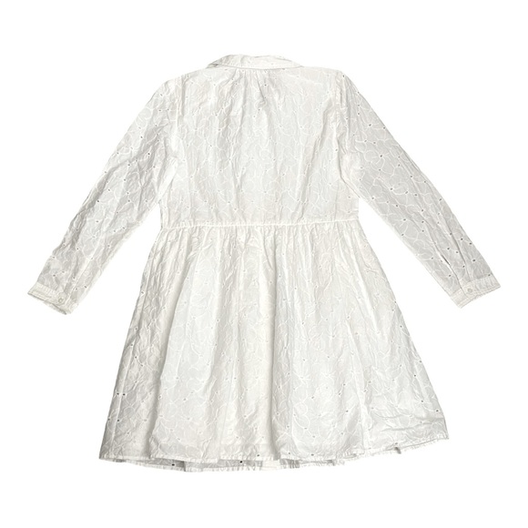 New J. Crew Eyelet Mini Shirtdress in White Size 4 - Picture 3 of 7